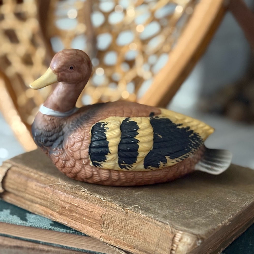 Decorative Duck Figurine - Brown and Black